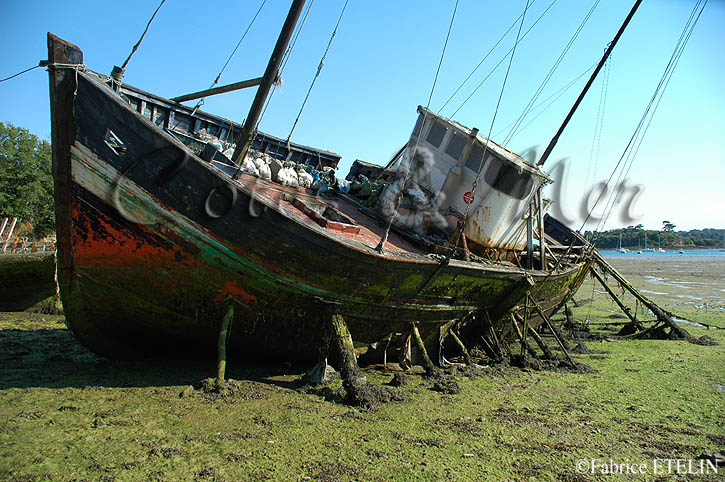 Epave choue sur les bords de Rance