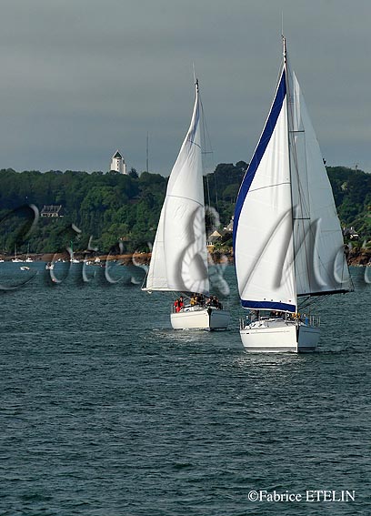 Voiliers sur la rivire du Trieux (Cotes d'Armor)