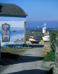 Mur peint sur l'ile de Molne (Finistre)